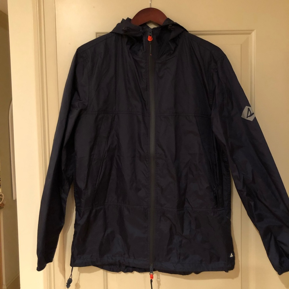 Sperry Packable Hooded Rain Jacket - Size L